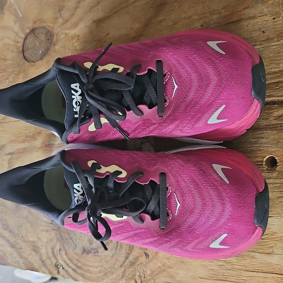Hoka Women's Fuchsia and Black Athletic Shoes - Picture 2 of 4